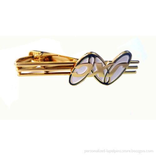 Gold Plated Filling Colors Engraved Logo Cufflinks And Tie Clips For Souvenirs And Apparel Accessories